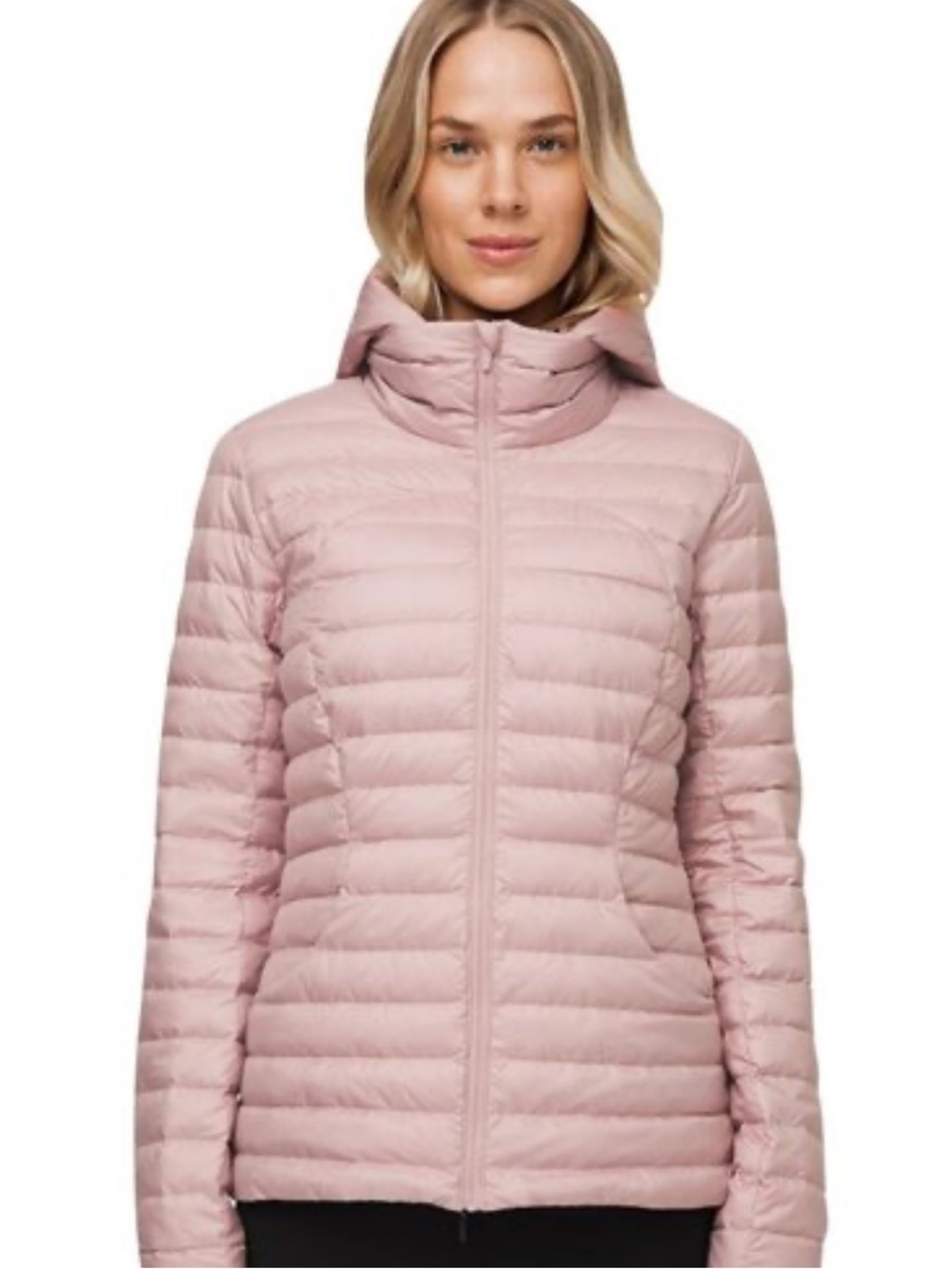 Lululemon Pack It Down Jacket Size 6 Mauve Pink Hood Puffer Packable Lightweight